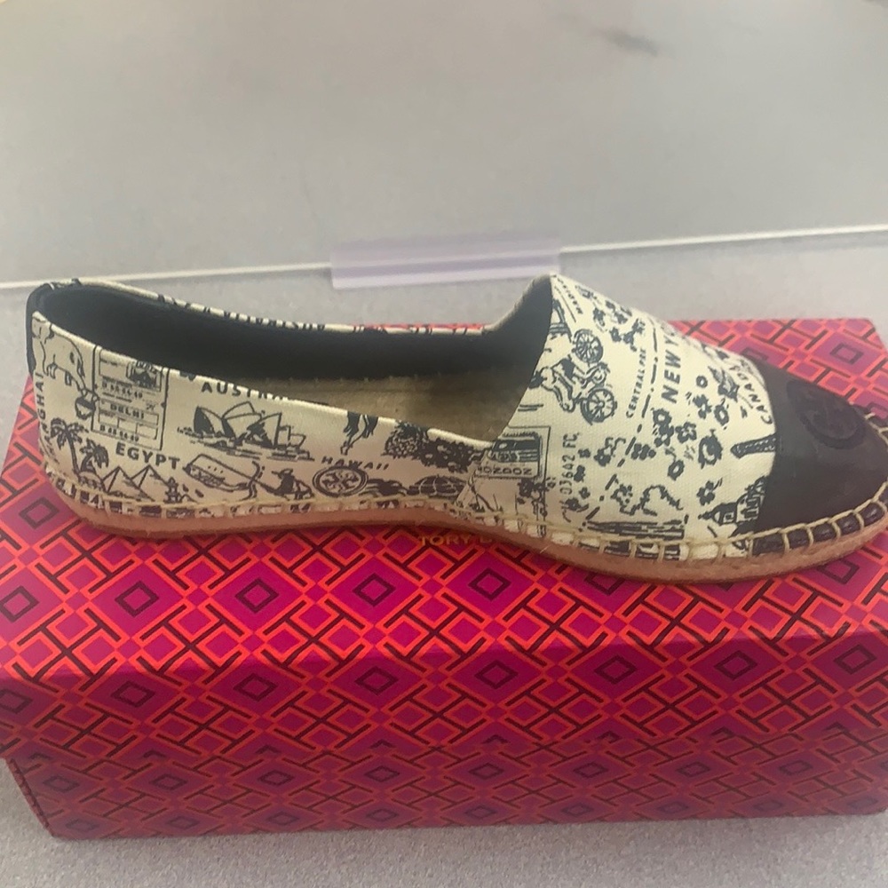 Tory Burch espadrilles size 7.5 worn 1 time.